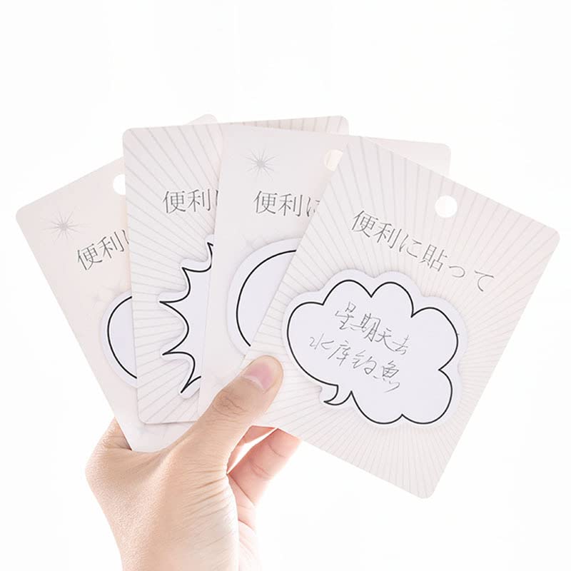 BOGZON Fun White Thought Bubble Sticky Notes Thought Cloud Sticker Notes Self-Stick Memo Pads Set for Kids Office - Image 3